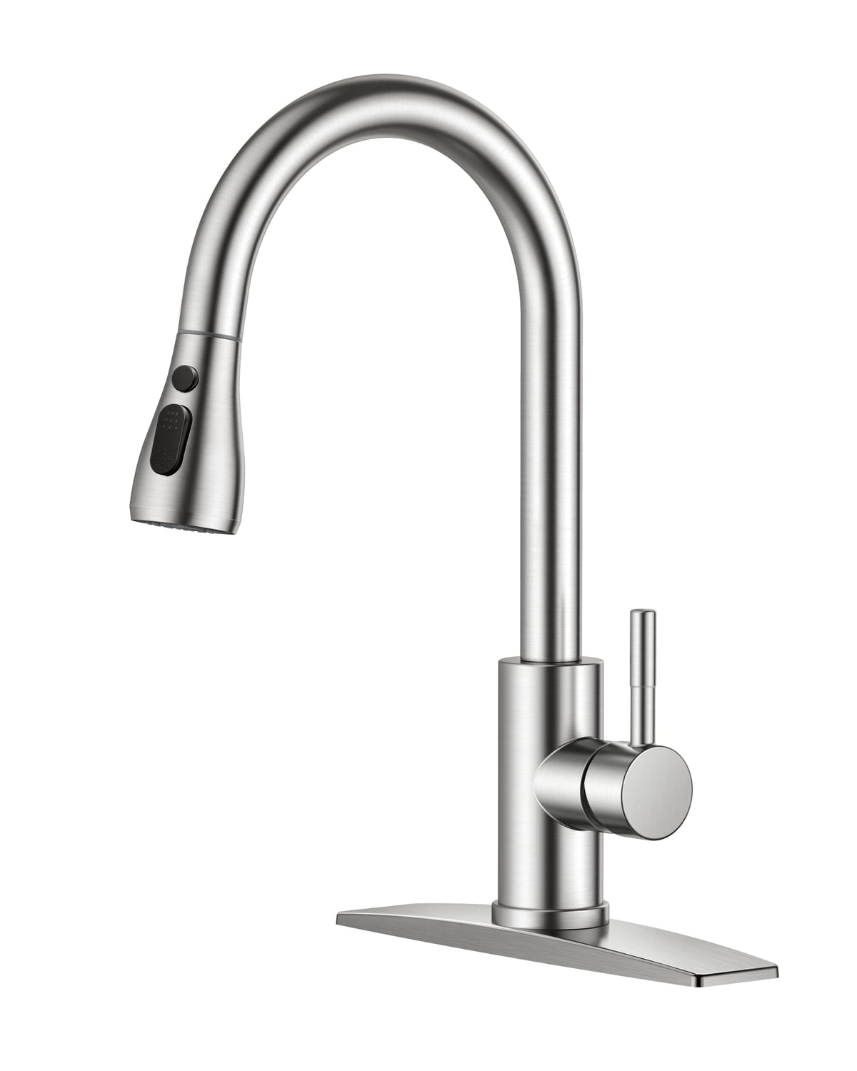 Stainless Steel Kitchen Faucet with Pull-Down Sprayer
