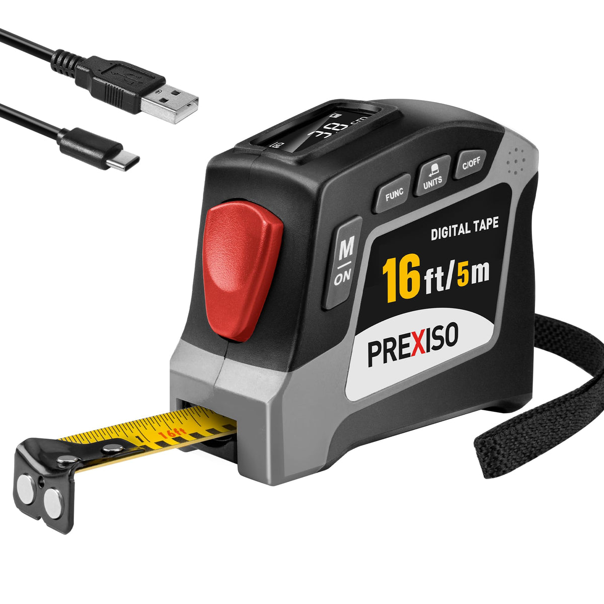 16-Foot Digital Tape Measure with Multi-Unit Display