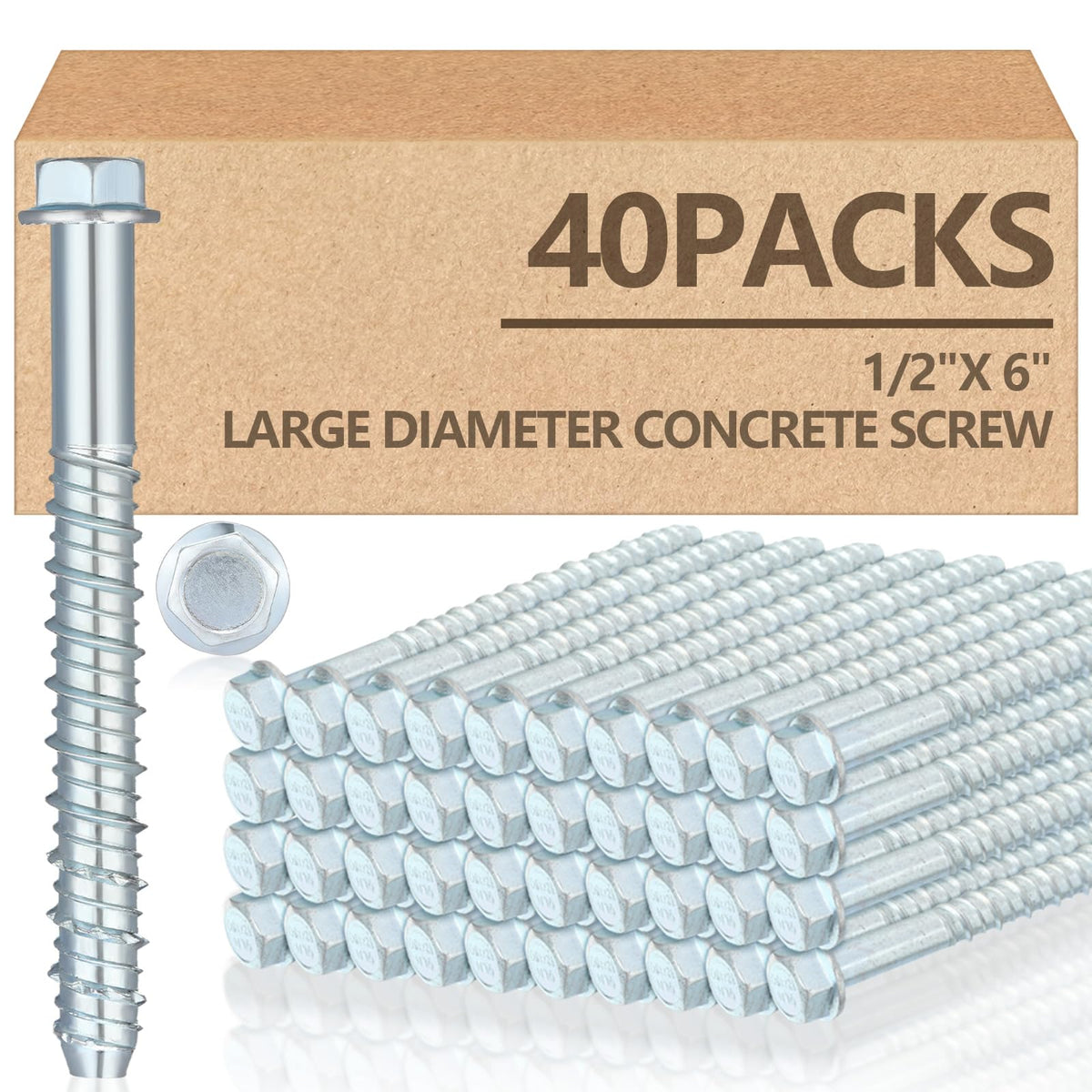 Galvanized Concrete Anchor and Screw Kit