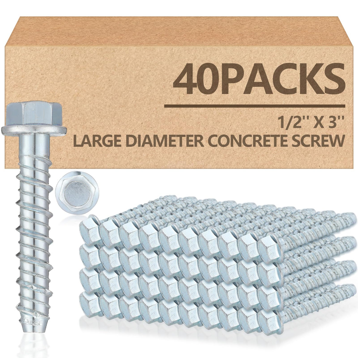 Galvanized Concrete Anchor and Screw Kit