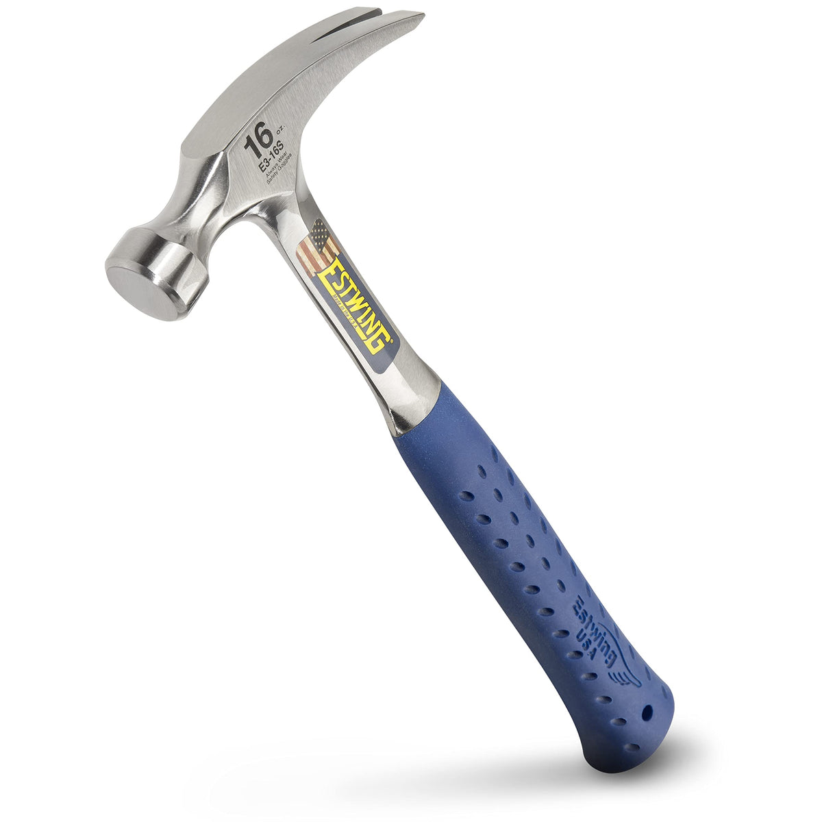 ESTWING Hammer - USA Made Straight Rip Claw Hammer with Smooth Face & Shock Reduction Grip