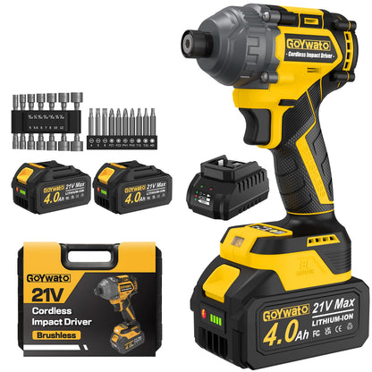 21V Brushless Impact Driver with 1/4-Inch Hex Chuck