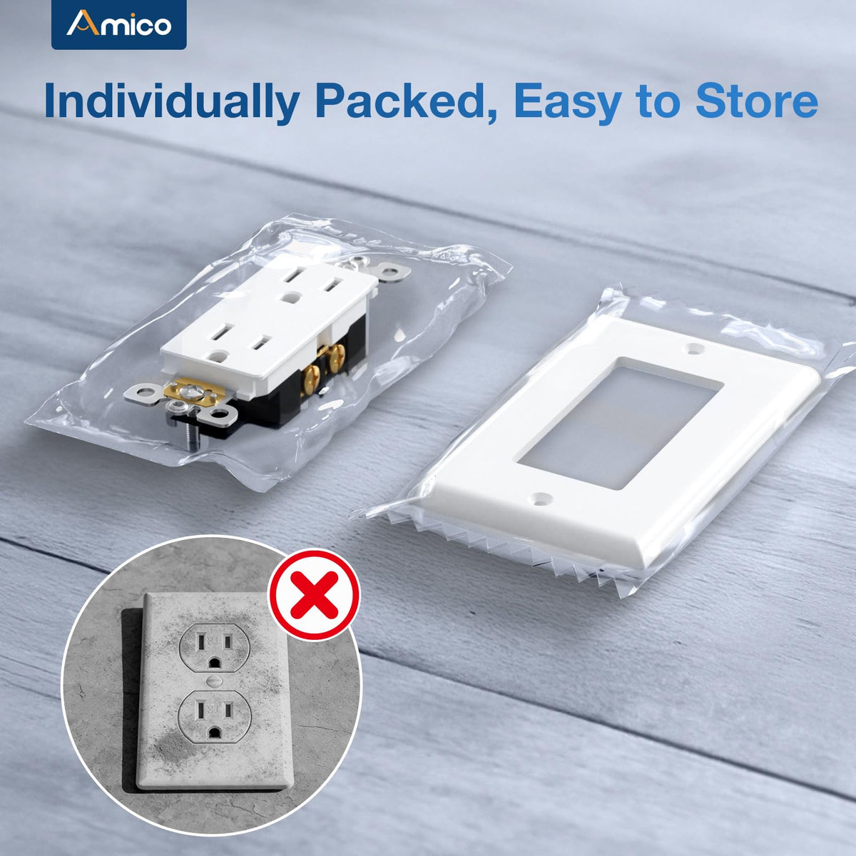 Tamper-Resistant Outlet – 15A Standard Receptacle