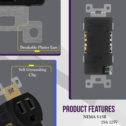 Duplex Receptacle Outlet with Tamper Resistant Design