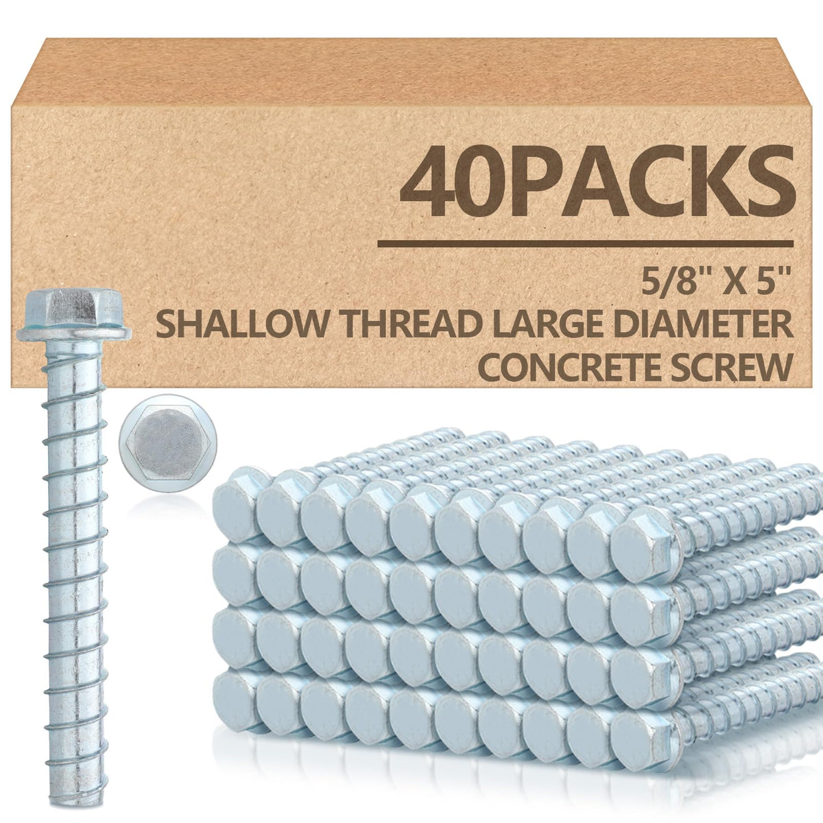 Galvanized Concrete Anchor and Screw Kit