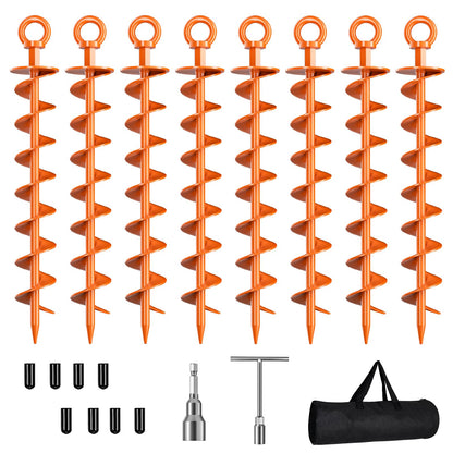 Heavy-Duty Spiral Ground Anchors for Outdoor Use