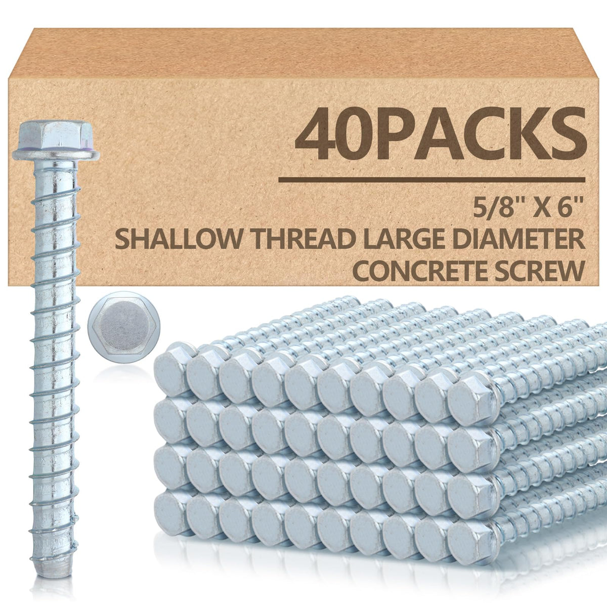 Galvanized Concrete Anchor and Screw Kit