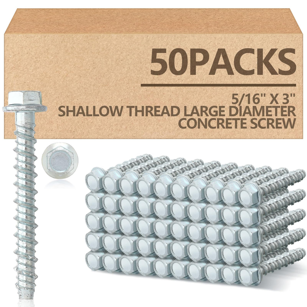 Galvanized Concrete Anchor and Screw Kit
