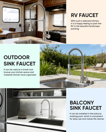 Kitchen Sink Faucet with Single-Handle Control