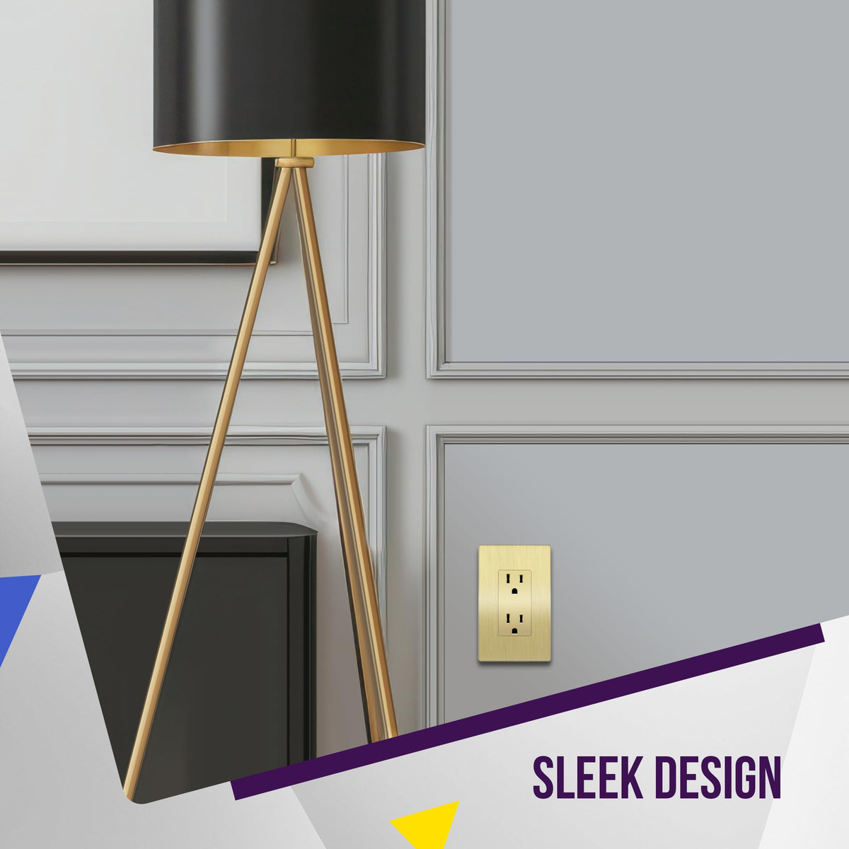 15A Decorator Outlet with Screwless Wall Plate
