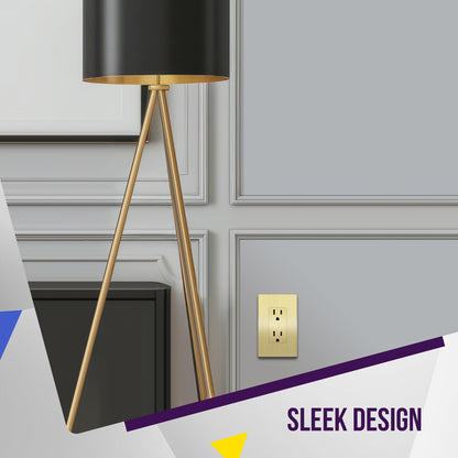 15A Decorator Outlet with Screwless Wall Plate