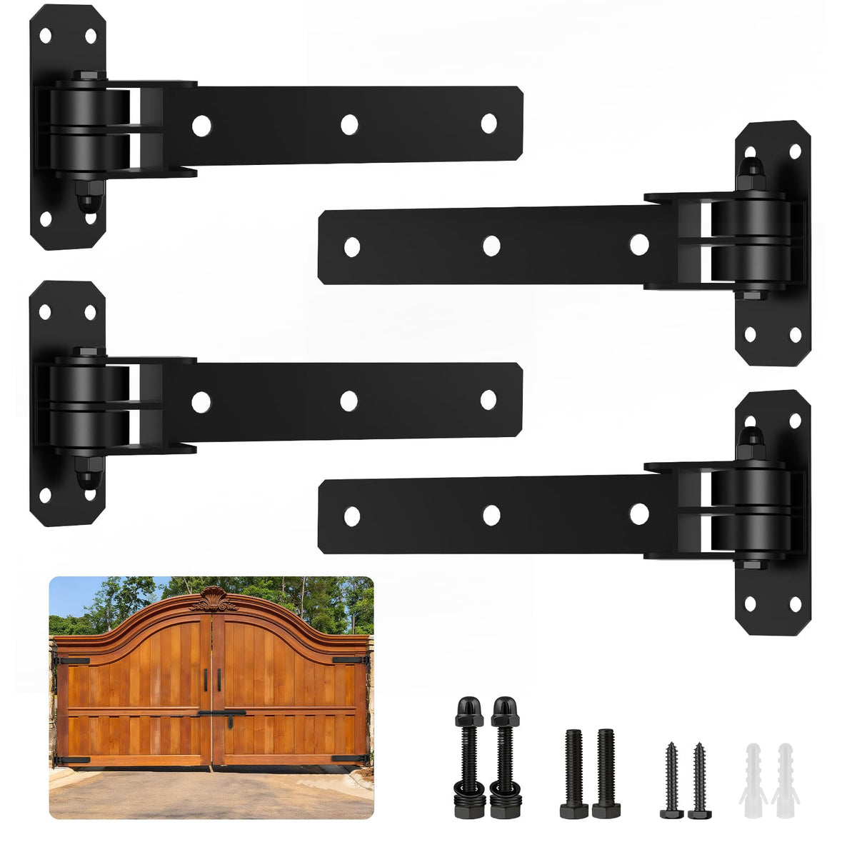 Heavy-Duty Gate Hinges for Doors and Outdoor Gates