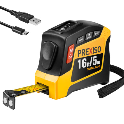 16-Foot Digital Tape Measure with Multi-Unit Display