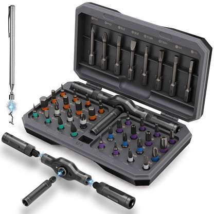 43-in-1 Ratchet Screwdriver Set with Magnetic Bits