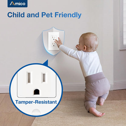 Tamper-Resistant Outlet – 15A Standard Receptacle
