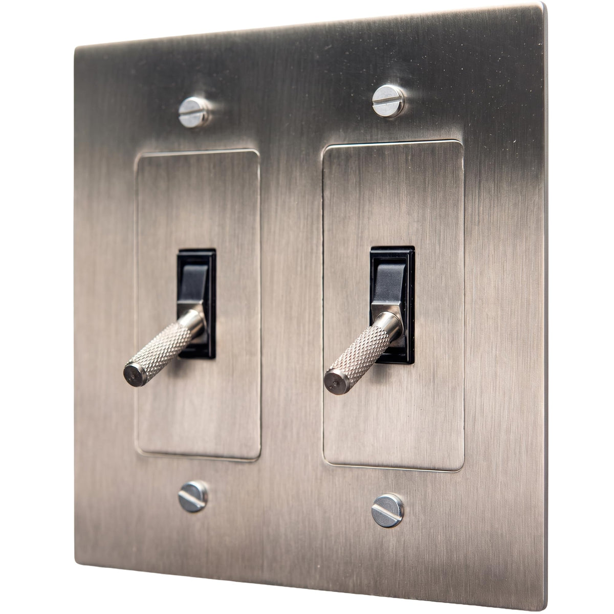 Brass Toggle Light Switch – Retro Industrial Plate
