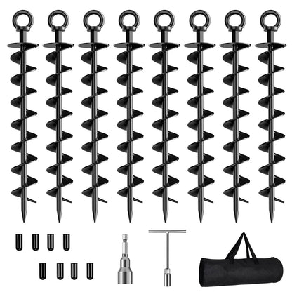 Heavy-Duty Spiral Ground Anchors for Outdoor Use