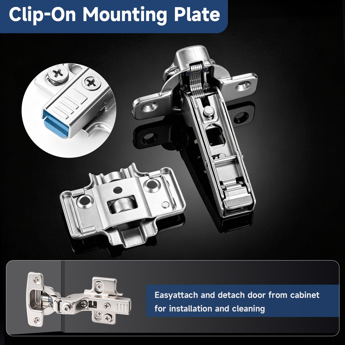 Soft-Close European Hinges with 4-Way Adjustment