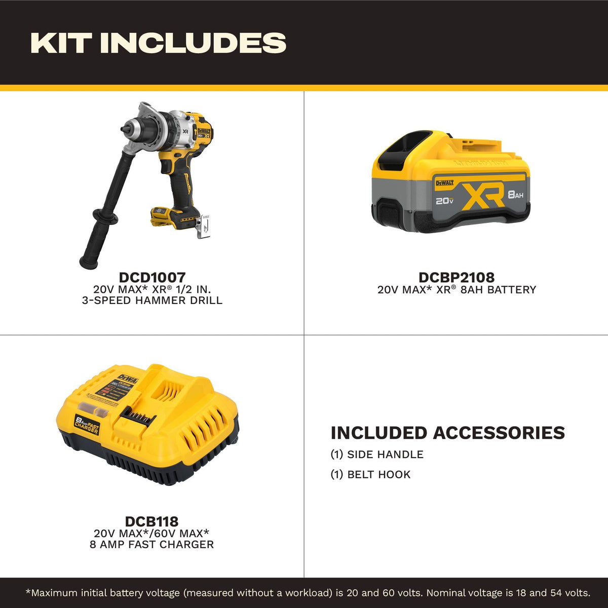 Cordless Drill Driver Kit with 5.0Ah Battery