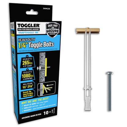 Heavy-Duty Toggle Anchors for Hollow Walls