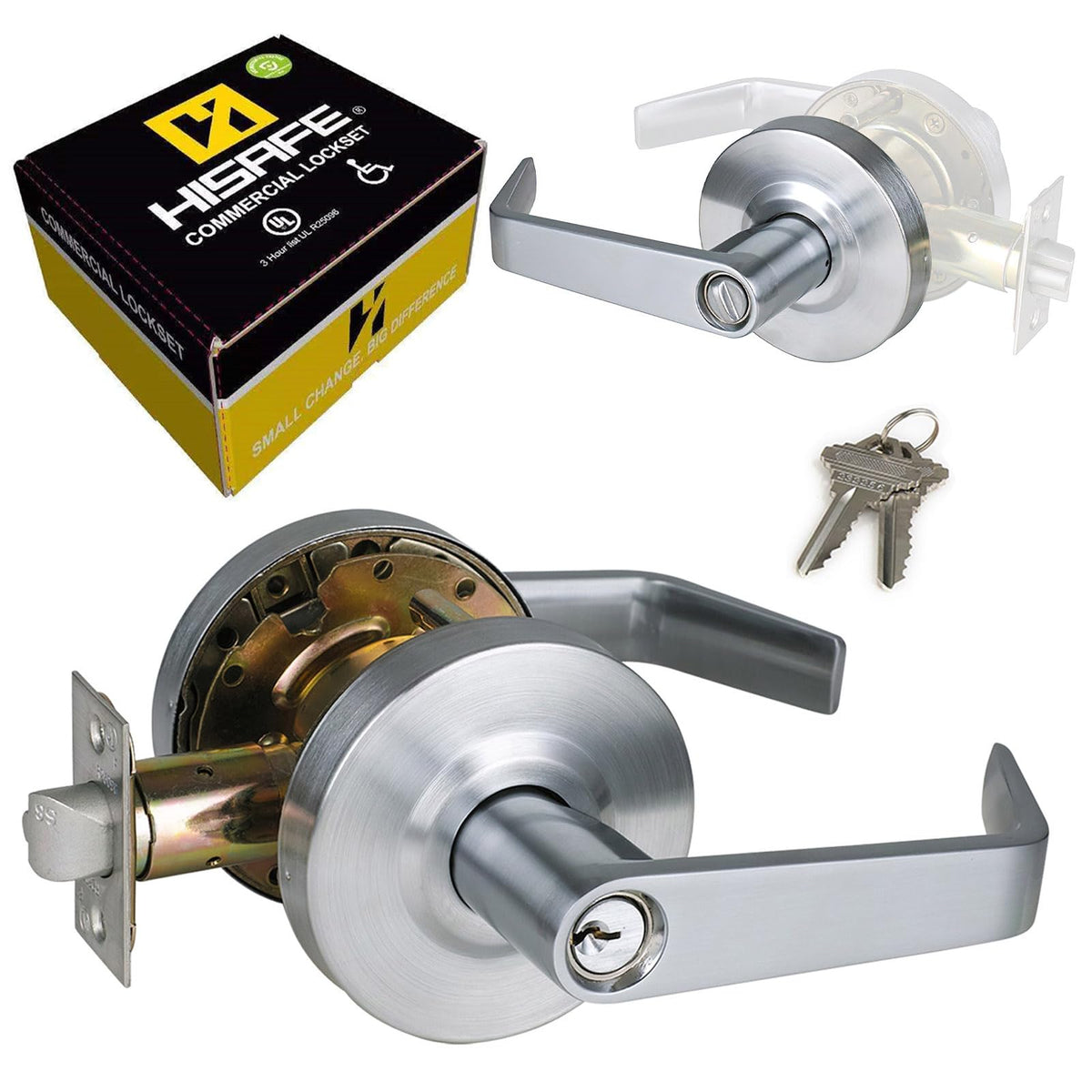 Commercial Door Lever with Grade 2 Construction