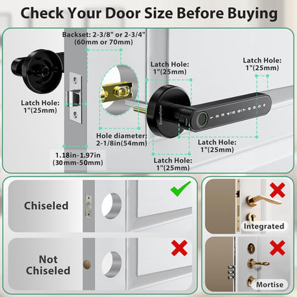 Fingerprint Door Lock with Keypad Keyless Entry