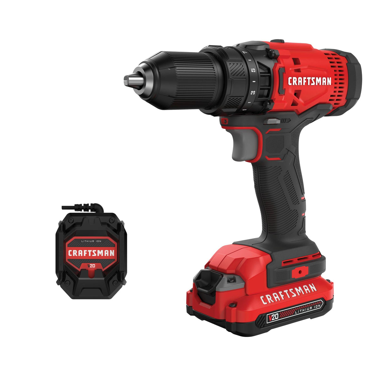 20V Cordless Drill Driver Kit with 1/2-Inch Chuck