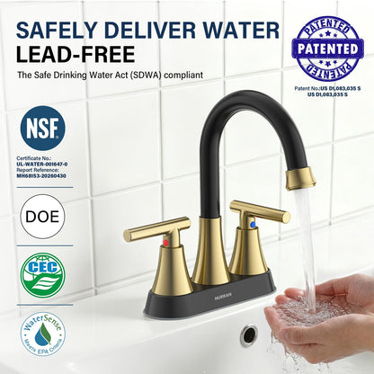 4-Inch Centerset Bathroom Faucet with Dual Handles