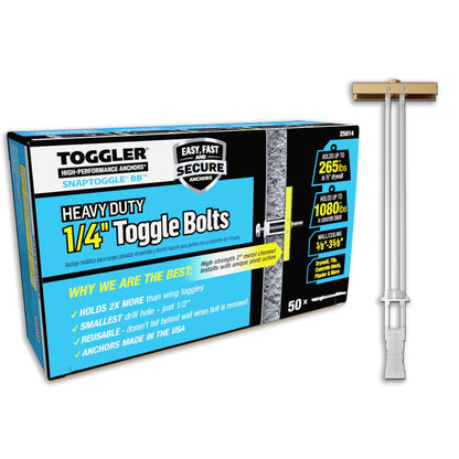 Heavy-Duty Toggle Anchors for Hollow Walls