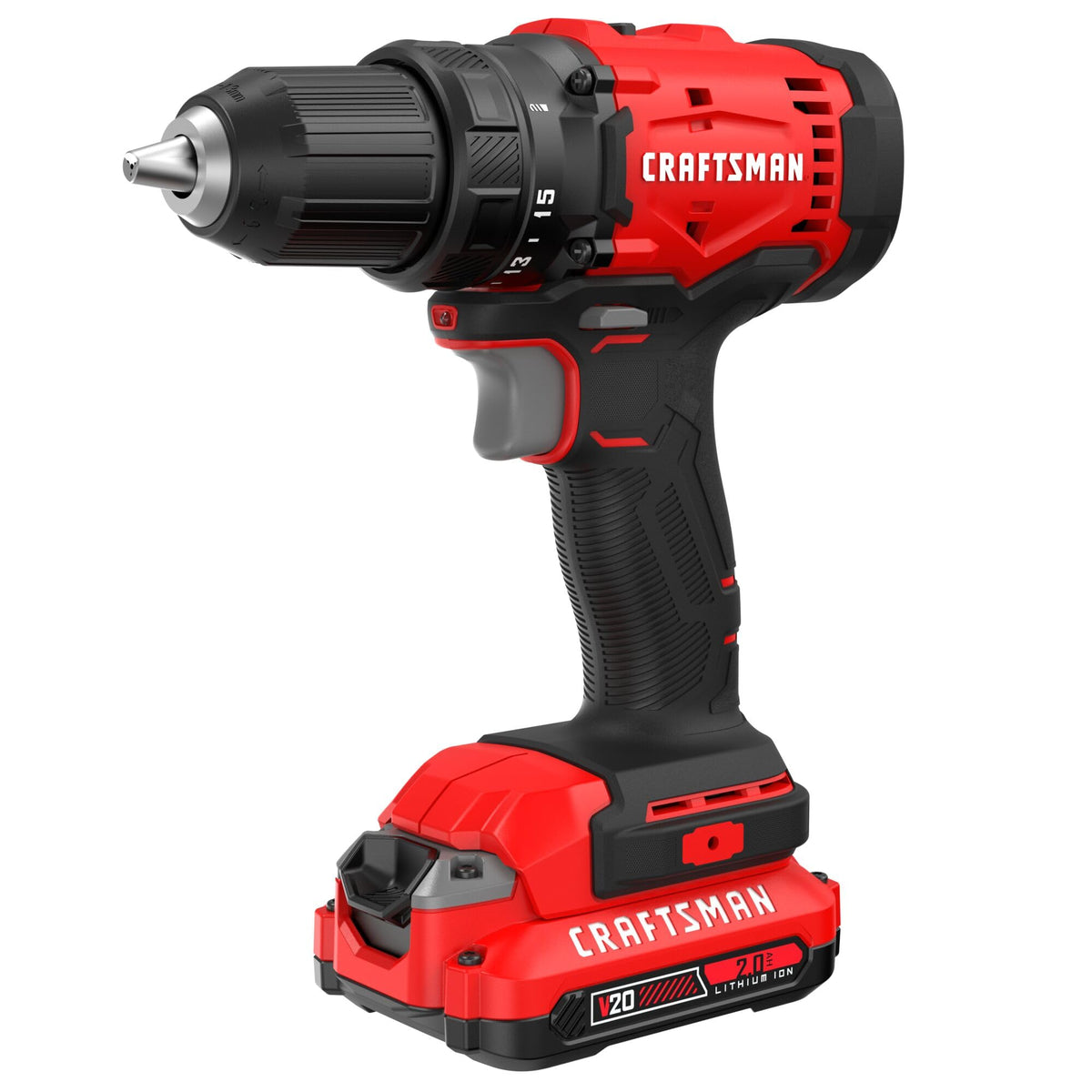 20V Cordless Drill Driver Kit with 1/2-Inch Chuck