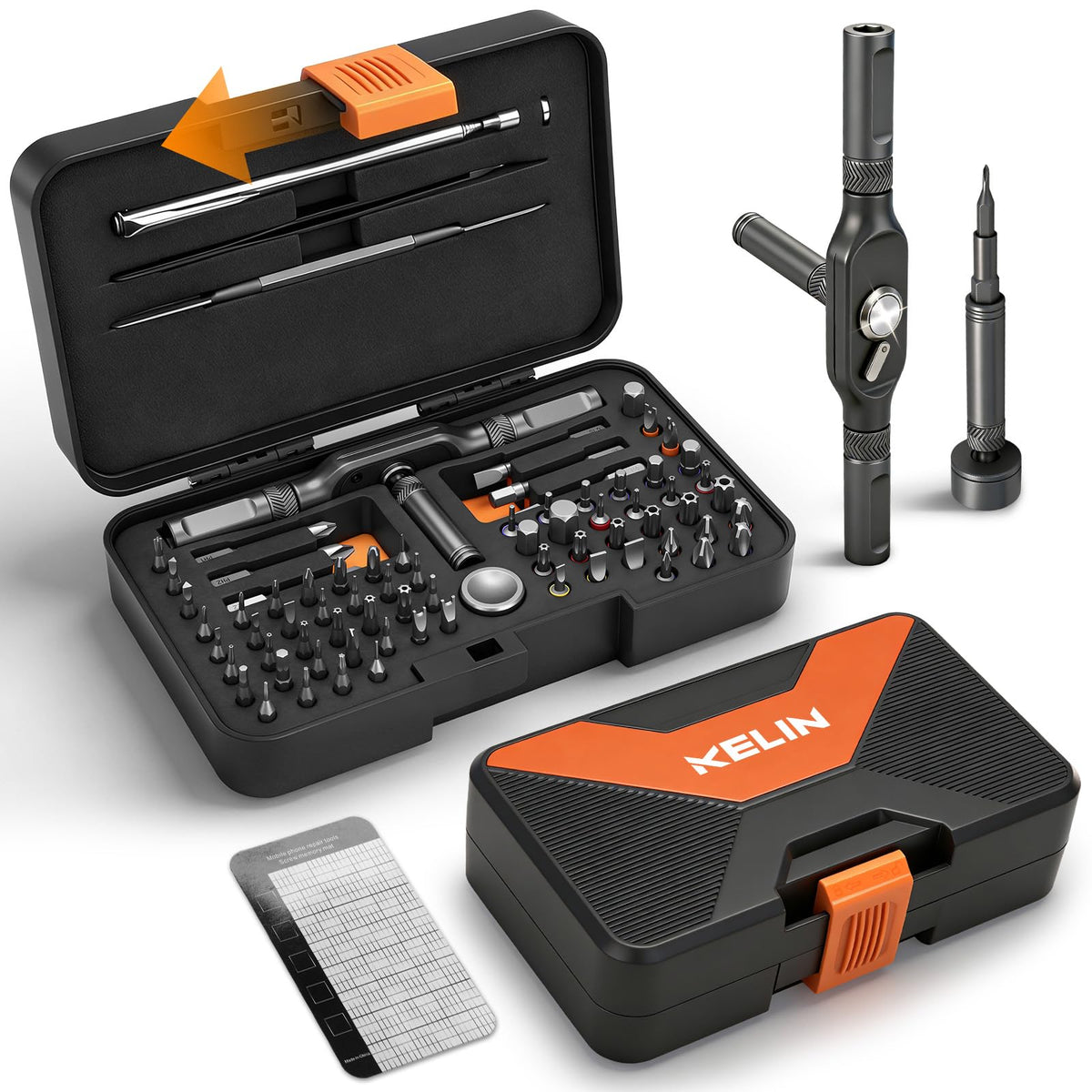 43-in-1 Ratchet Screwdriver Set with Magnetic Bits