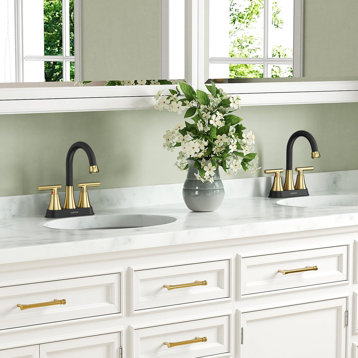 4-Inch Centerset Bathroom Faucet with Dual Handles