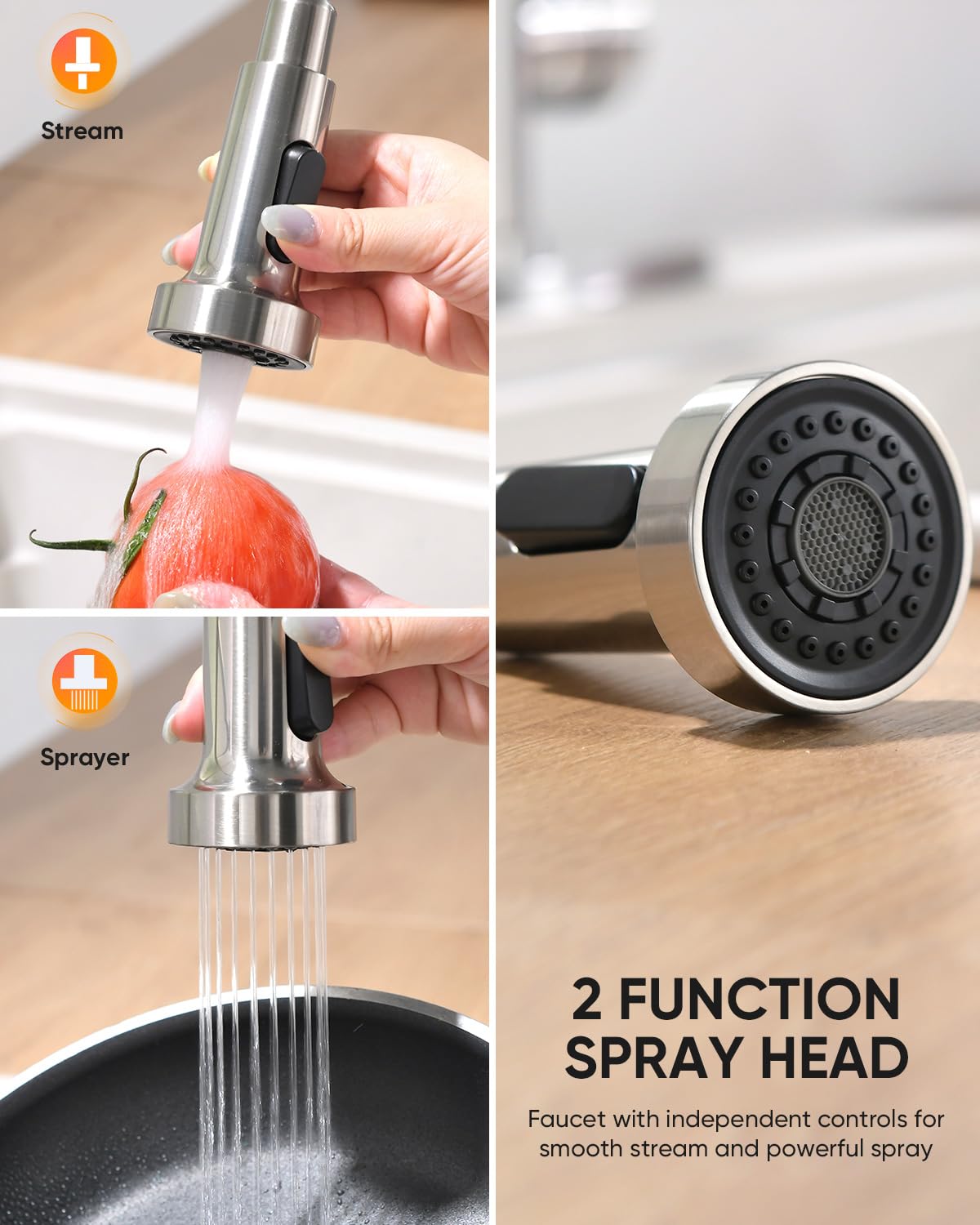 Kitchen Sink Faucet with Single-Handle Control