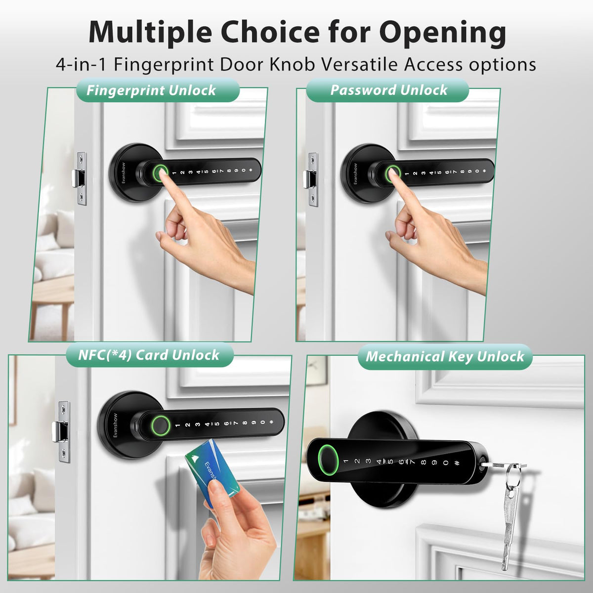 Fingerprint Door Lock with Keypad Keyless Entry
