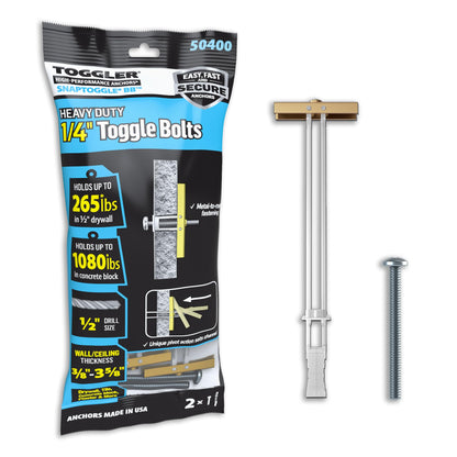 Heavy-Duty Toggle Anchors for Hollow Walls