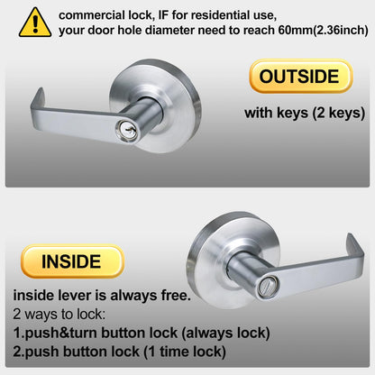 Commercial Door Lever with Grade 2 Construction