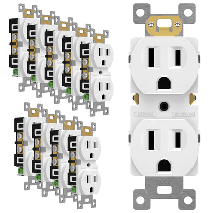 Duplex Receptacle Outlet with Tamper Resistant Design