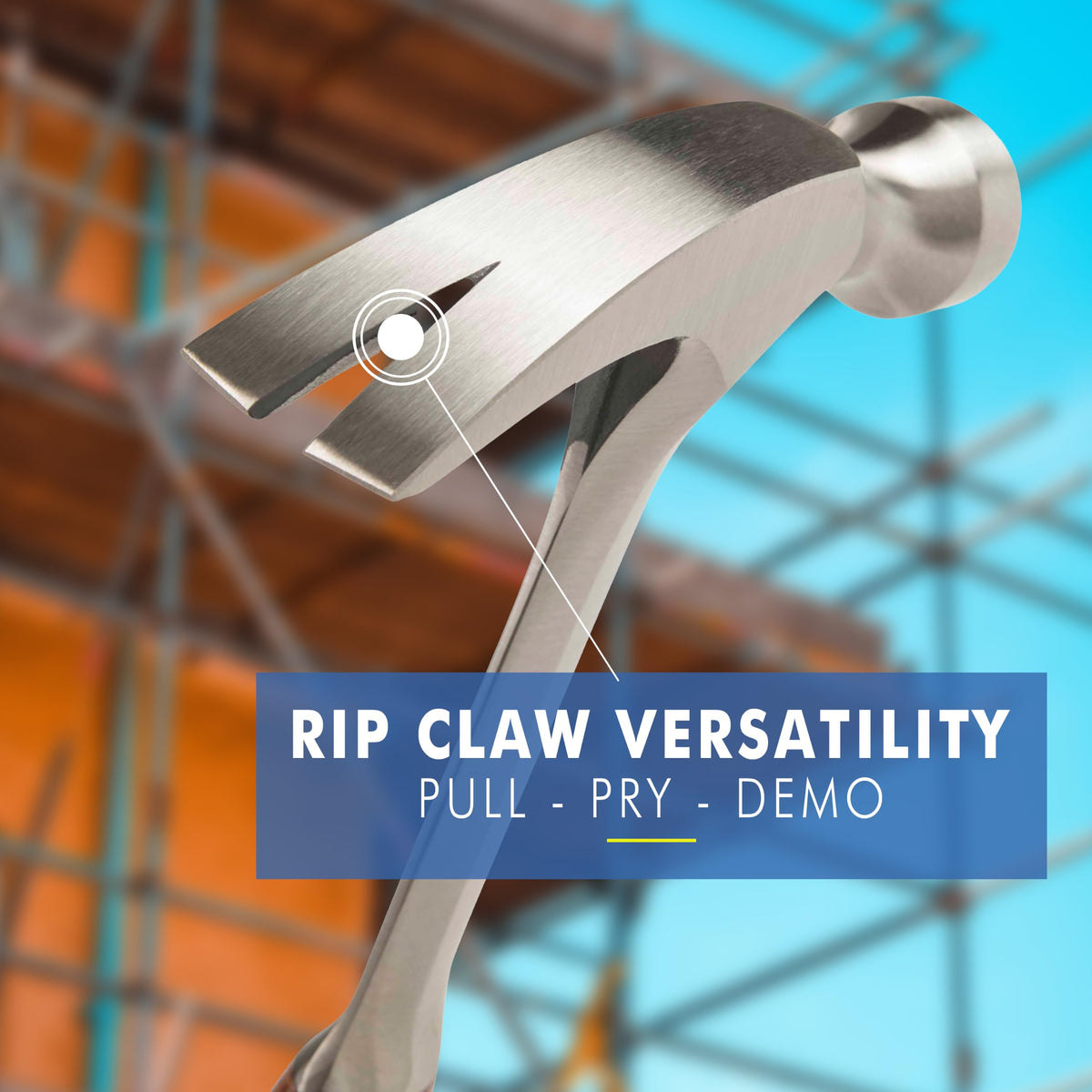 ESTWING Hammer - USA Made Straight Rip Claw Hammer with Smooth Face & Shock Reduction Grip