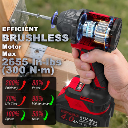 21V Brushless Impact Driver with 1/4-Inch Hex Chuck