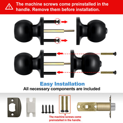 Keyed Entry Door Knob with Satin Nickel Finish