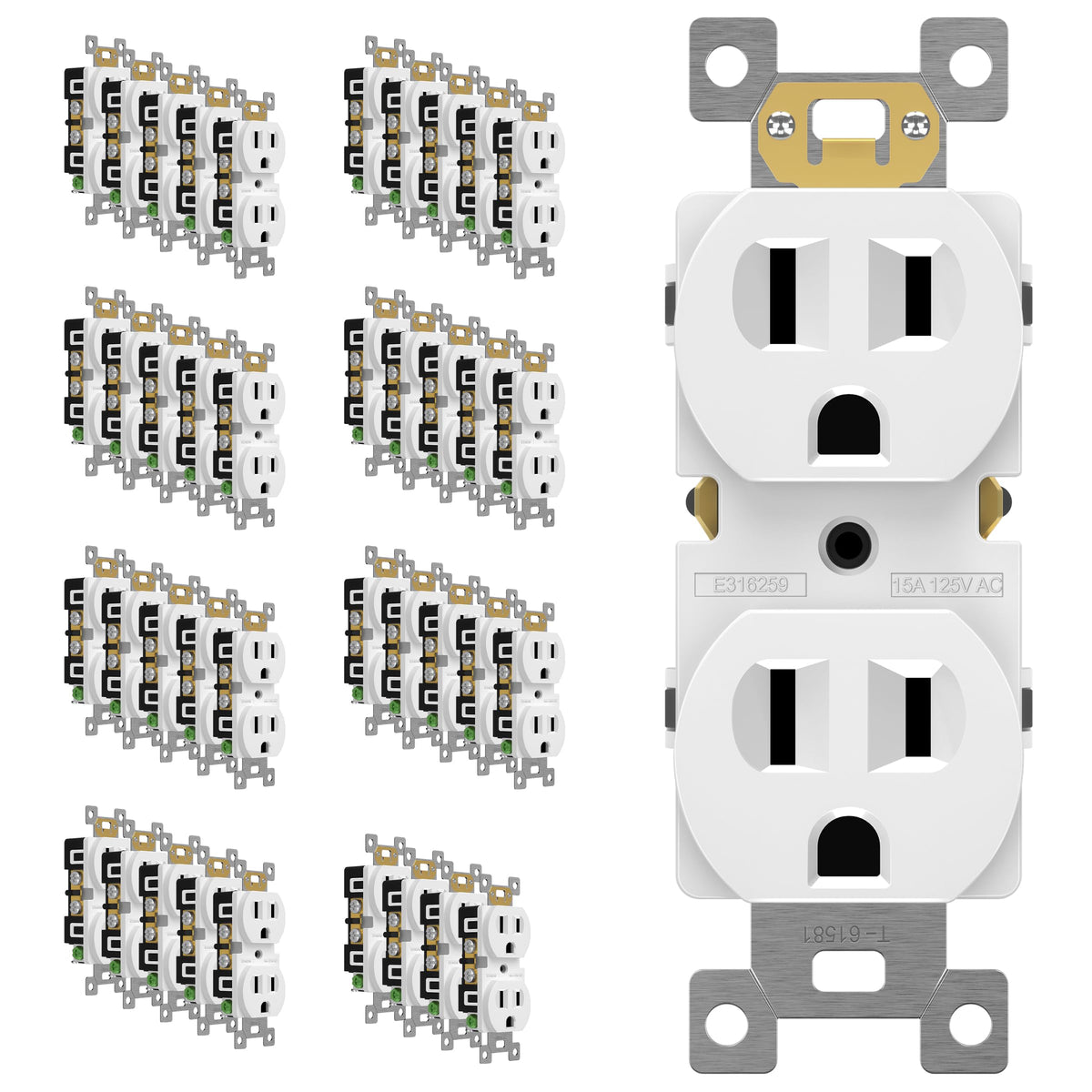 Duplex Receptacle Outlet with Tamper Resistant Design