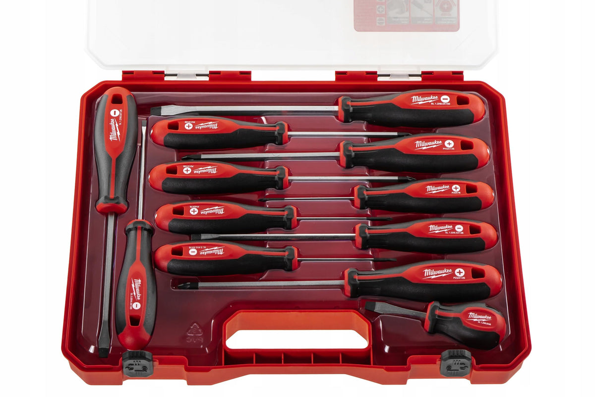 12-Piece Tri-Lobe Screwdriver Set with Comfort Grip