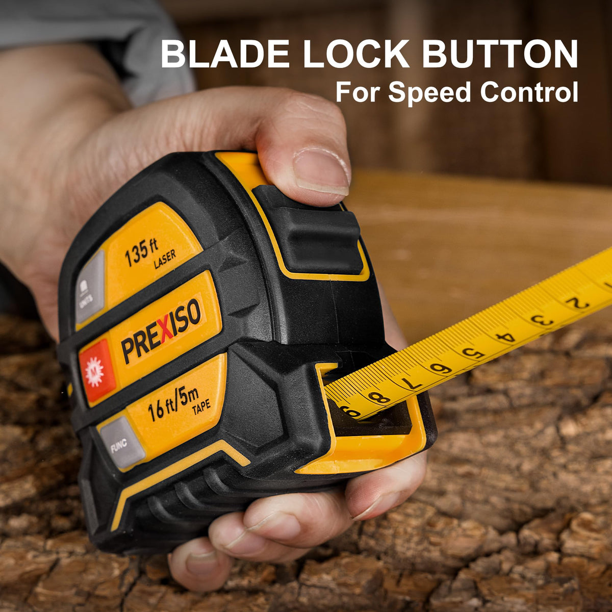 2-in-1 Laser Tape Measure with 135-Foot Range