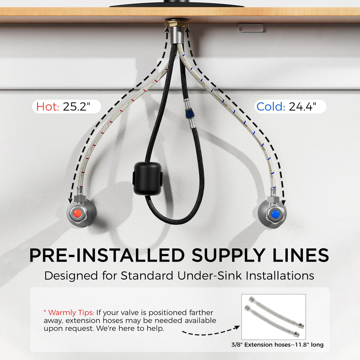 High-Arc Kitchen Faucet with Pull-Down Sprayer