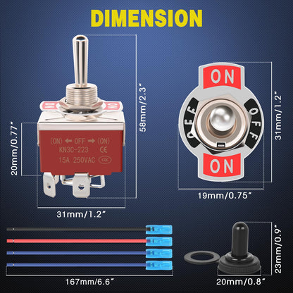 Rocker Toggle Switch – SPST On-Off Control