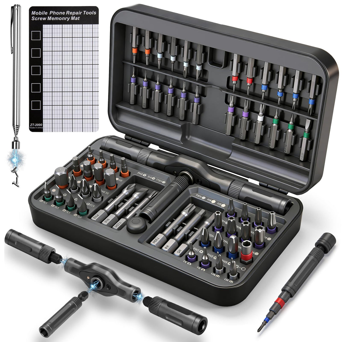43-in-1 Ratchet Screwdriver Set with Magnetic Bits