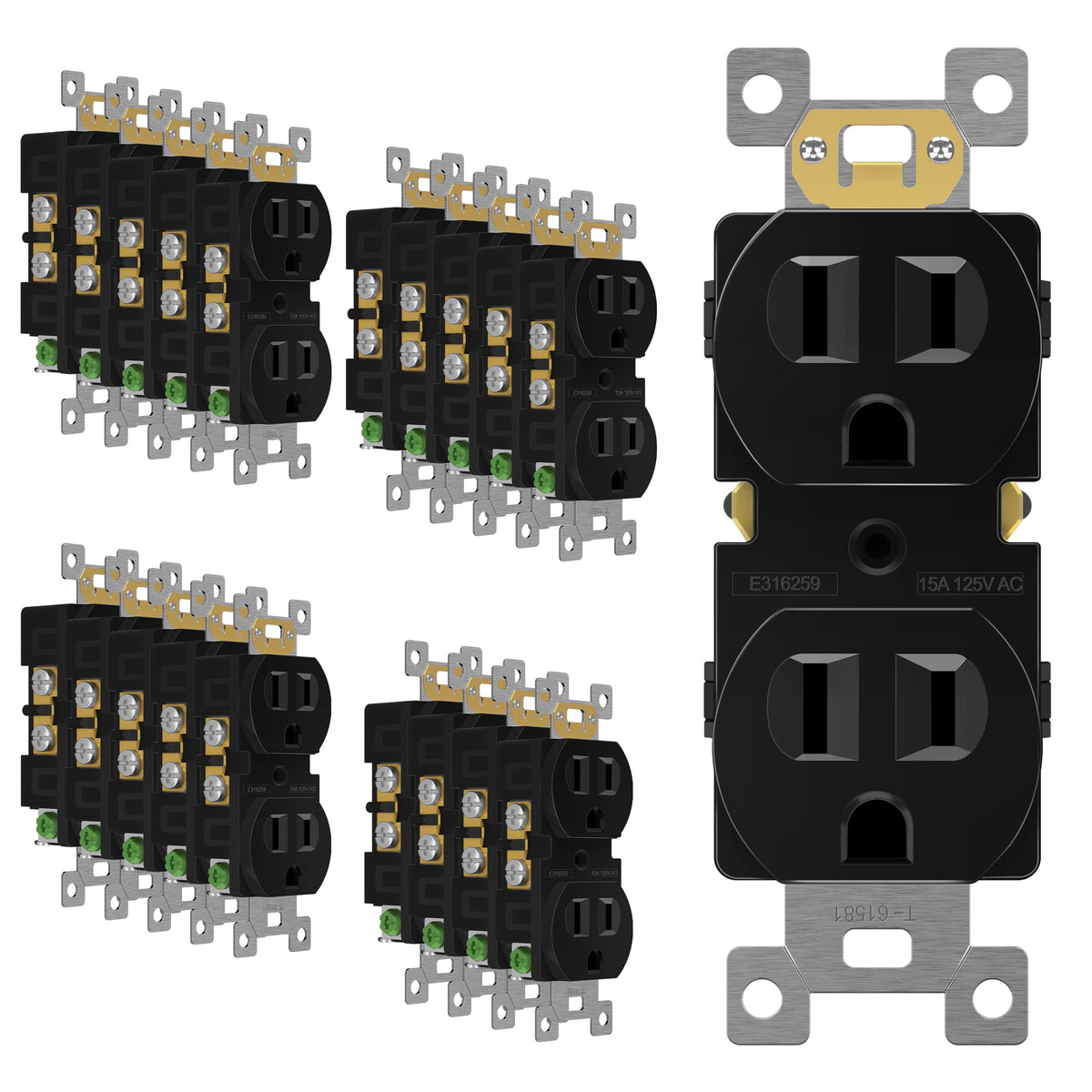 Duplex Receptacle Outlet with Tamper Resistant Design