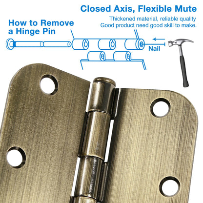 3.5-Inch Ball Bearing Door Hinges with Quiet Motion