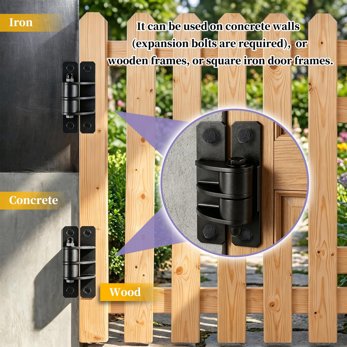 Heavy-Duty Gate Hinges for Doors and Outdoor Gates