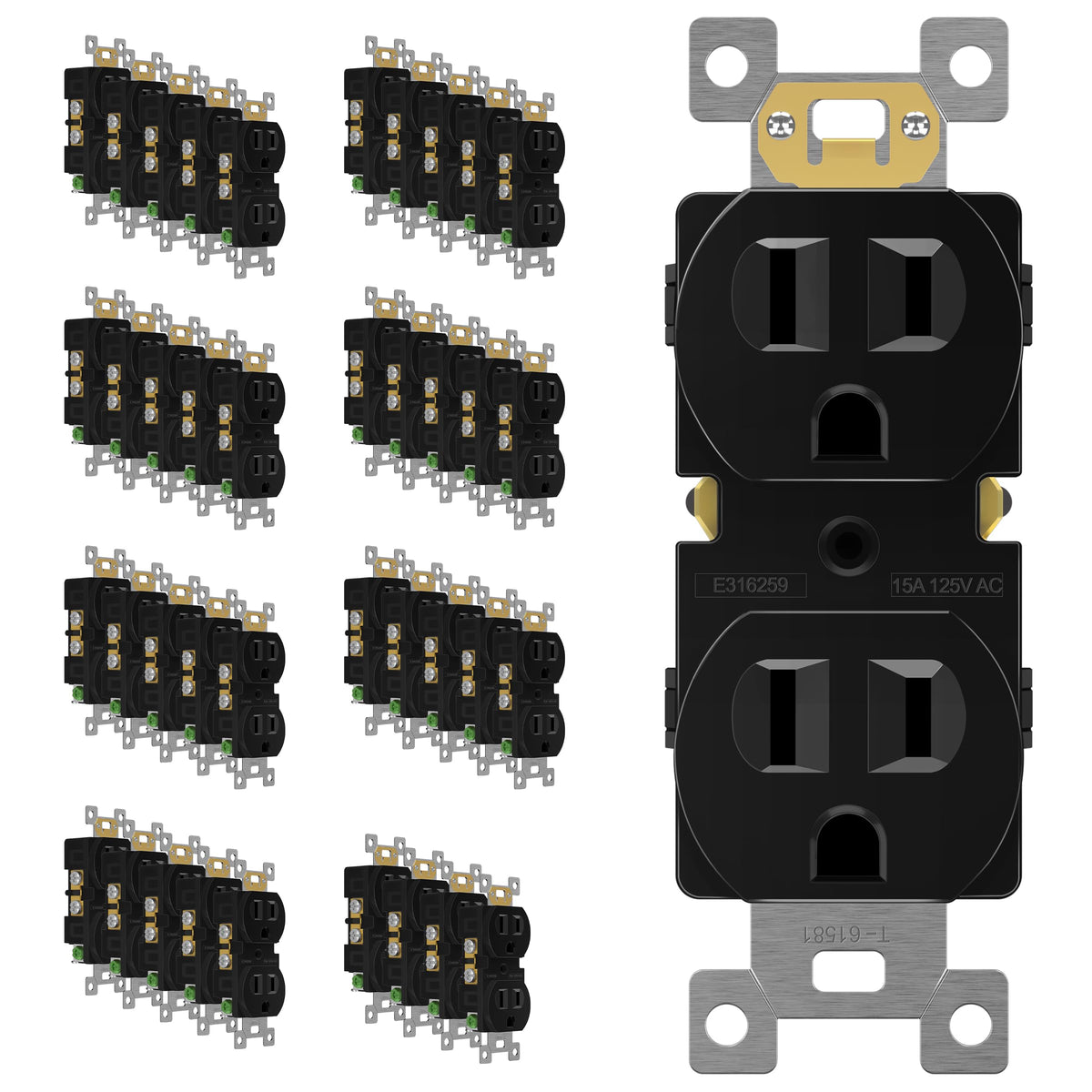 Duplex Receptacle Outlet with Tamper Resistant Design